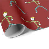 Karate Stickman Cadeaupapier (Rol Hoek)