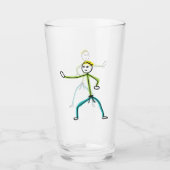 Karate Stickman Glas (Voorkant)