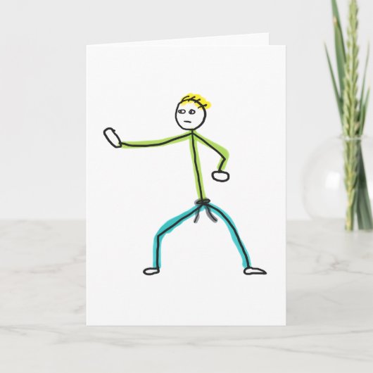 Karate Stickman Kaart (Voorkant)