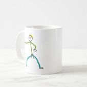 Karate Stickman Koffiemok (Voorkant links)