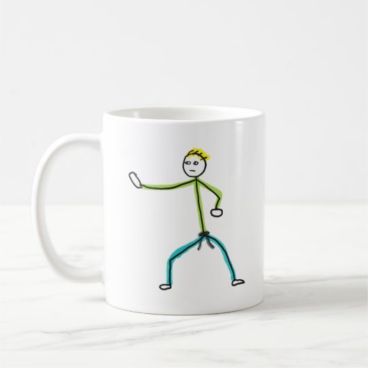 Karate Stickman Koffiemok (Links)