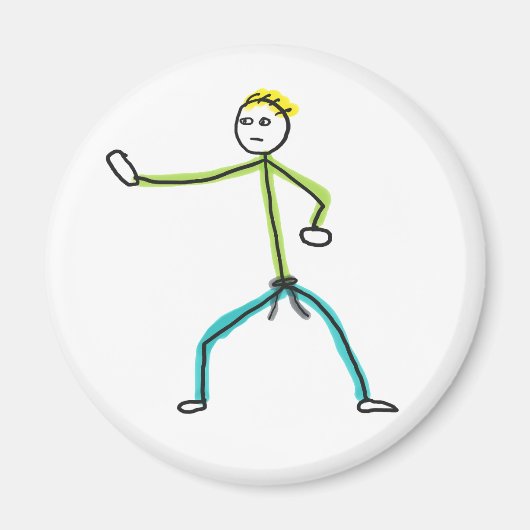 Karate Stickman Magneet (Voorkant)
