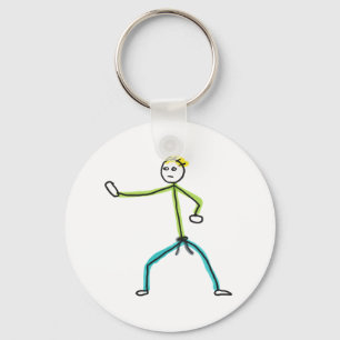 Karate Stickman Sleutelhanger
