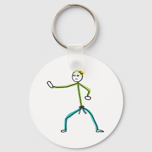 Karate Stickman Sleutelhanger (Voorkant)