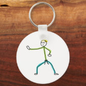 Karate Stickman Sleutelhanger (Achterkant)
