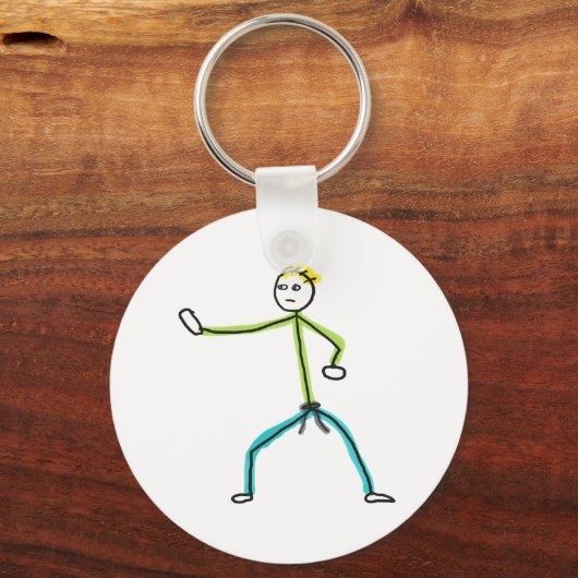 Karate Stickman Sleutelhanger (Achterkant)