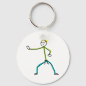 Karate Stickman Sleutelhanger (Achterkant)