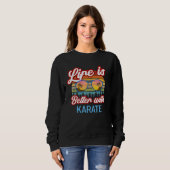 Karate  Sunset Life is beter dan Trui (Voorkant volledig)
