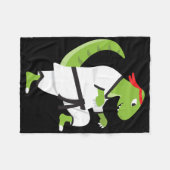 Karate T-rex Cool Schattig Dinosaur Worstelaar Hal Fleece Deken (Voorkant (Horizontaal))