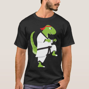 Karate T-rex Cool Schattig Dinosaurus Vechters Hal T-shirt