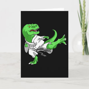 Karate T-rex Dino Leerling Dinosaurus Docent Karat Kaart