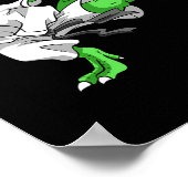 Karate T-rex Dino Student Dinosaur Leraar Karatek Poster (Hoek)