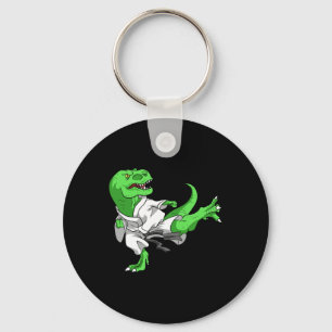 Karate T-rex Dino Student Dinosaur Leraar Karatek Sleutelhanger