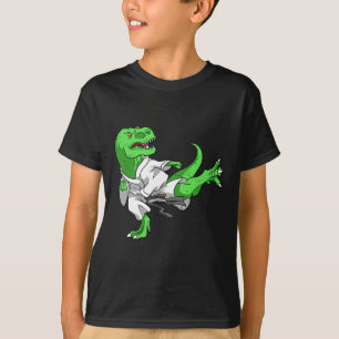 Karate T-rex Dino Student Dinosaur Leraar Karatek T-shirt