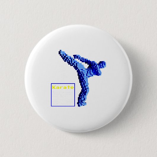 Karate T-shirt_1  Ronde Button 5,7 Cm (Voorkant)