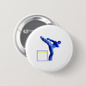 Karate T-shirt_1  Ronde Button 5,7 Cm (Voorkant /achterkant)