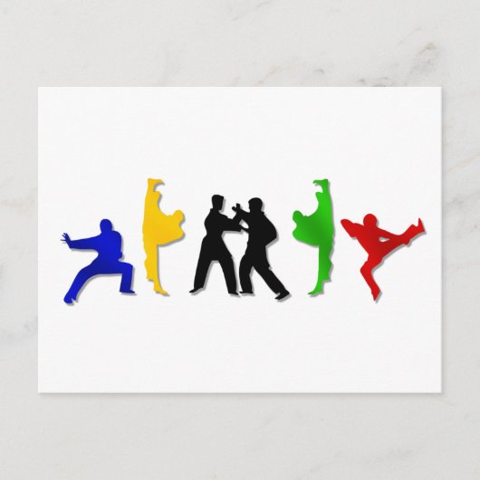 Karate Taekwando MMA Martial Arts Mannen Athlete Briefkaart (Voorkant)