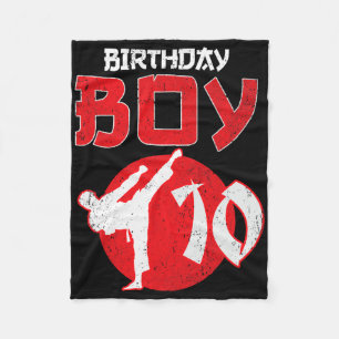 Karate Taekwondo 10 Jaar Verjaardag Martial Art Fleece Deken