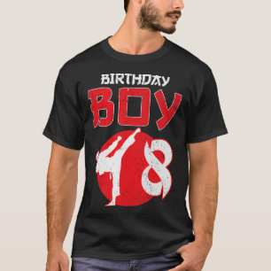 Karate Taekwondo 8 Jaar Verjaardag Vechtsporten T-shirt