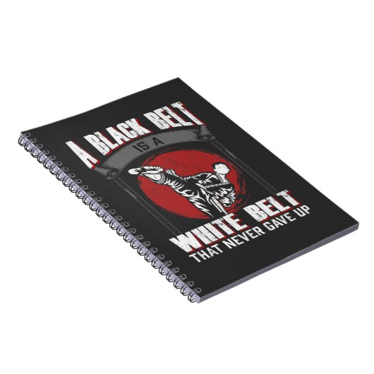 Karate Taekwondo Black Belt Martial Arts Fighter Notitieboek (Rechterzijde)