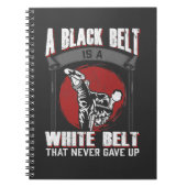 Karate Taekwondo Black Belt Martial Arts Fighter Notitieboek (Voorkant)
