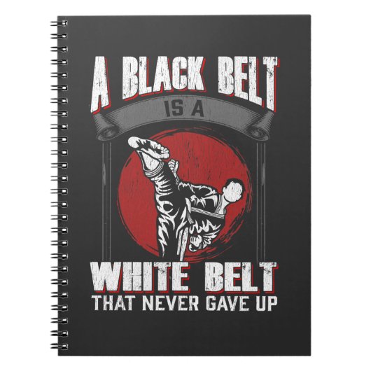 Karate Taekwondo Black Belt Martial Arts Fighter Notitieboek (Voorkant)