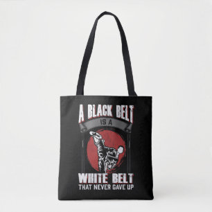 Karate Taekwondo Black Belt martial Arts Fighter Tote Bag
