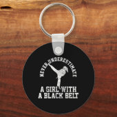Karate Taekwondo Blackbelt Sleutelhanger (Voorkant)