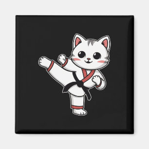 Karate Taekwondo Grappige Kat Jiu Jitsu Vrouwen Me Magneet