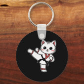 Karate Taekwondo Grappige Kat Jiu Jitsu Vrouwen Me Sleutelhanger (Voorkant)