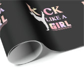 Karate Taekwondo Jiu Jitsu Girl Fighting Fun Cadeaupapier (Rol Hoek)