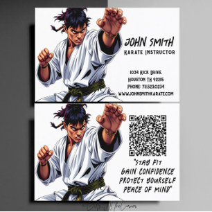 Karate Taekwondo Judo Martial Arts Instructeur Visitekaartje