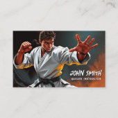 Karate Taekwondo Judo Martial Arts Instructor Visitekaartje (Voorkant)