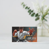 Karate Taekwondo Judo Martial Arts Instructor Visitekaartje (Staand voorkant)
