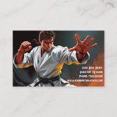 Karate Taekwondo Judo Martial Arts Instructor Visitekaartje (Achterkant)