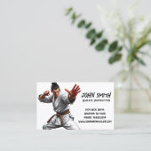 Karate Taekwondo Judo Martialarts-instructeur Visitekaartje (Staand voorkant)