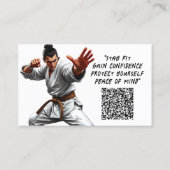 Karate Taekwondo Judo Martialarts-instructeur Visitekaartje (Achterkant)