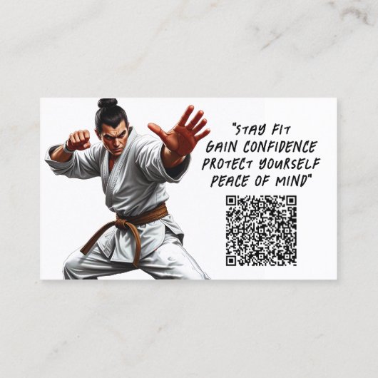 Karate Taekwondo Judo Martialarts-instructeur Visitekaartje (Achterkant)