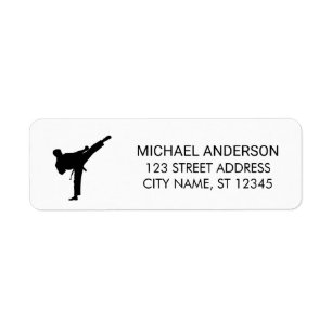Karate / Taekwondo / judo Retouradreslabel     Etiket