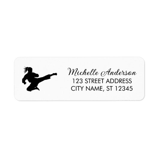 Karate / Taekwondo / judo Retouradreslabel Etiket (Voorkant)