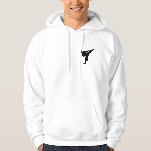 Karate / Taekwondo Kick Hooded Sweatshirt (Voorkant)