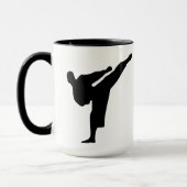 Karate / Taekwondo Kick Silhouette Coffee Mok (Links)