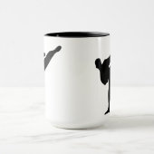 Karate / Taekwondo Kick Silhouette Coffee Mok (Midden)
