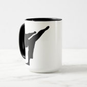 Karate / Taekwondo Kick Silhouette Coffee Mok (Voorkant links)