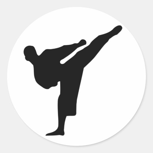 Karate / Taekwondo Kick Sticker (Voorkant)