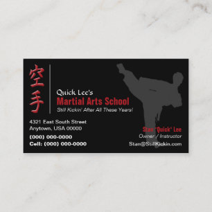Karate, Taekwondo, Kung Fu instructeur Visitekaartje