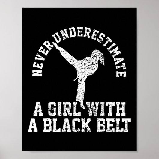 Karate Taekwondo Zwartband Poster (Voorkant)