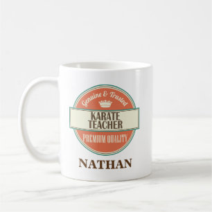 Karate Teacher Personalized Kantoor Mok Gift