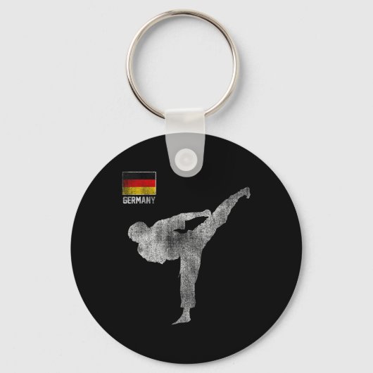 Karate Team Martial Arts Mma Kick Germany German V Sleutelhanger (Voorkant)