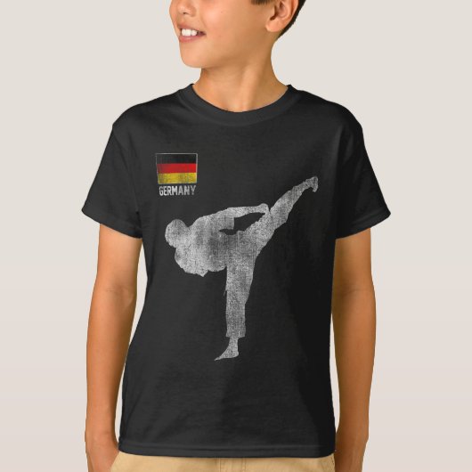 Karate Team Martial Arts Mma Kick Germany German V T-shirt (Voorkant)